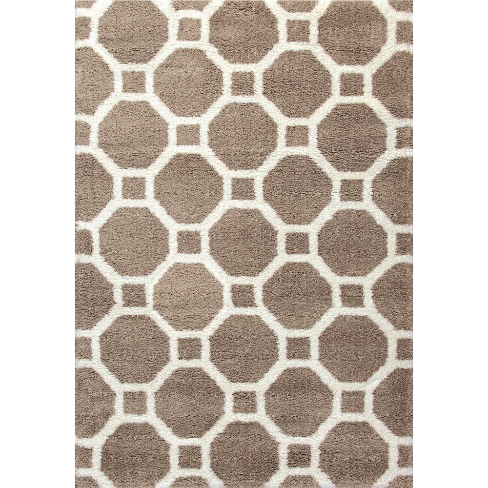 Dynamic Rugs 5903-115 Silky Shag 5.3 Ft. X 7.7 Ft. Rectangle Rug in Beige